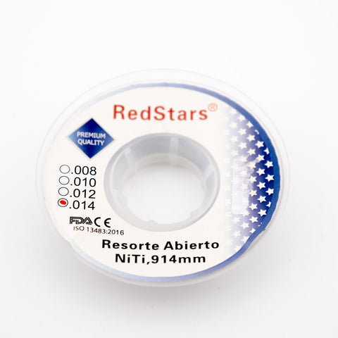 Resorte Abierto Niti .014 Red Stars