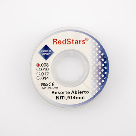 Resorte Abierto Niti .008 Red Stars