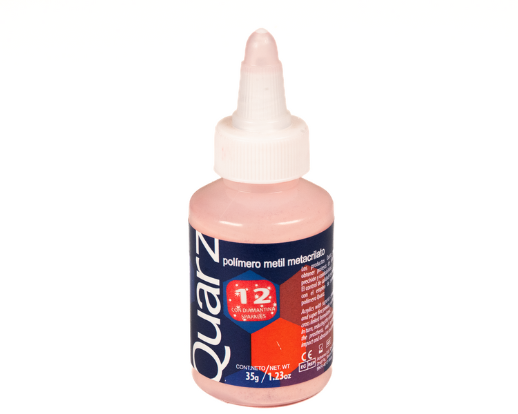 Acrilico Ortodoncia Quarz 35Gr 12 Rojo Diamantina