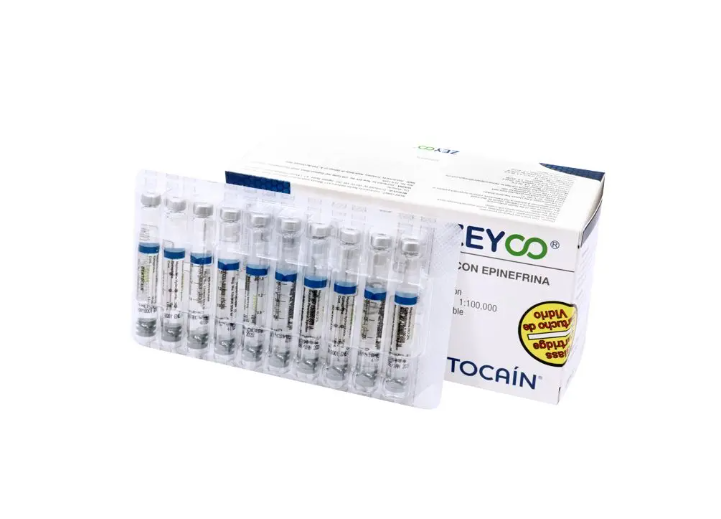 Anestesia Zeyco Dentocain - vidrio - mepivacaina c/epinefrina 2% - c/50