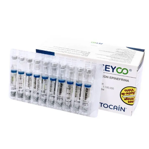 Anestesia Zeyco Dentocain - vidrio - mepivacaina c/epinefrina 2%