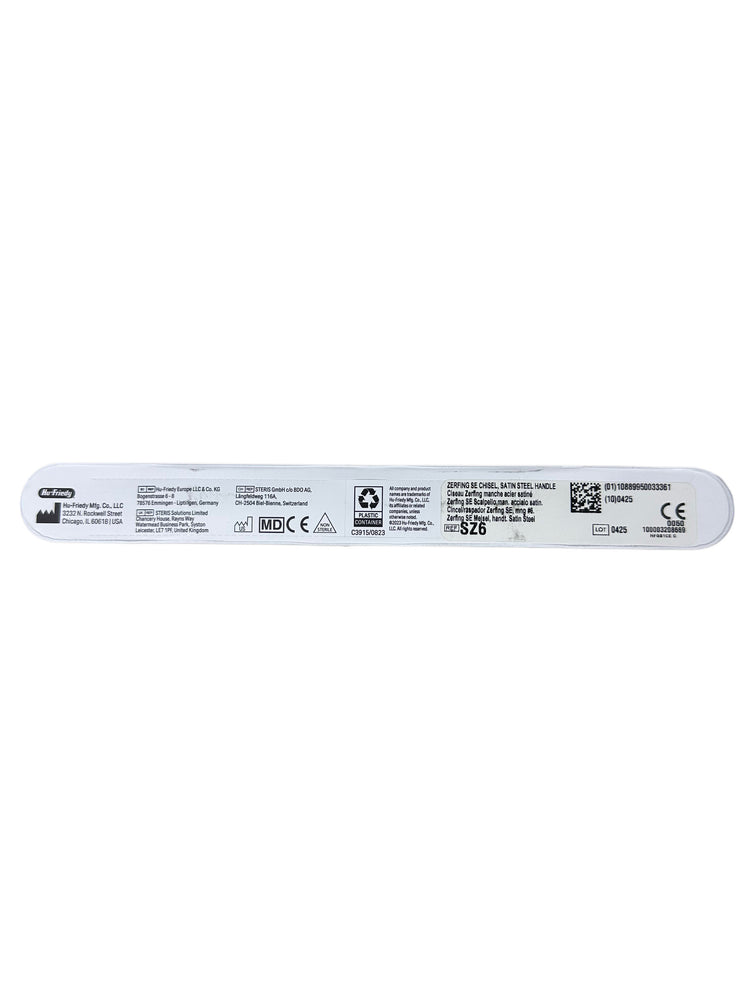 Cureta/Raspador Tipo Cincel Zerfing Mango 6 Hu Friedy