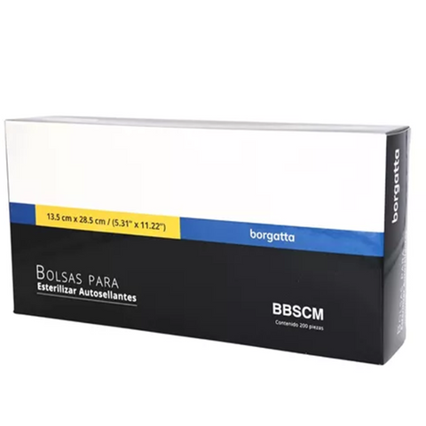 Bolsas Para Esterilizar 13.5x28.5cm Borgatta