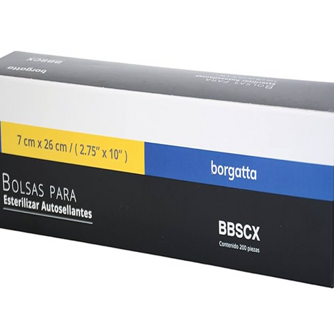 Bolsas p/esterilizar 7x26cm Borgatta