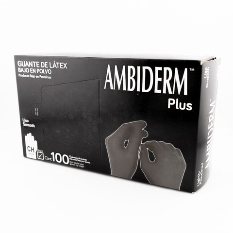 Guantes Plus Negro Chico C/100 Ambiderm