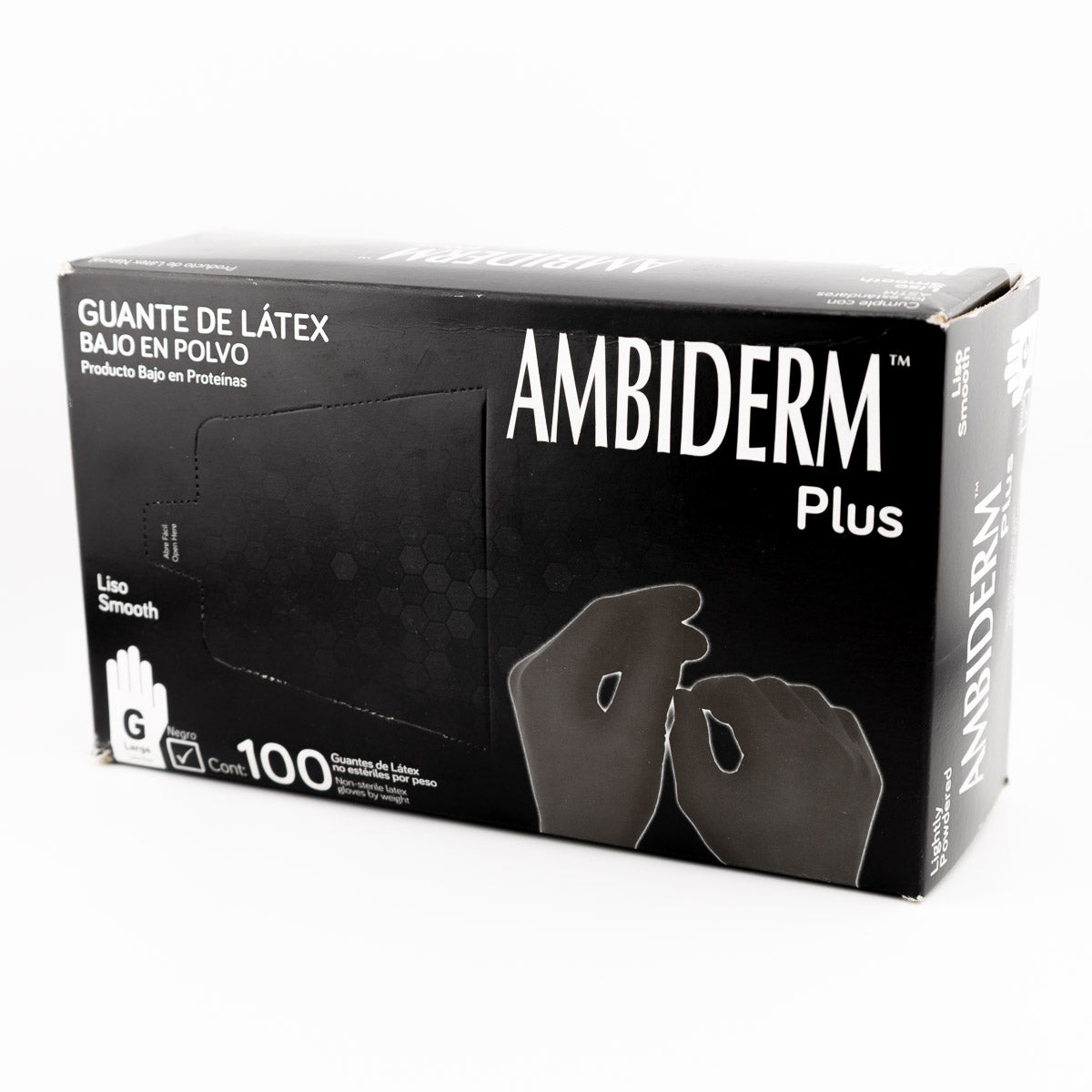 Guantes Plus Negro Grande C/100 Ambiderm