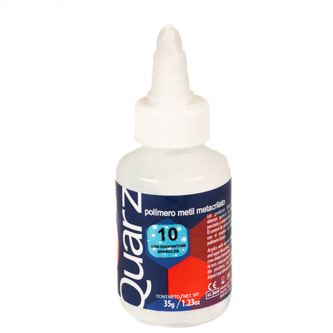 Acrilico Ortodoncia Quarz 35Gr 10 Turquesa Diamantina