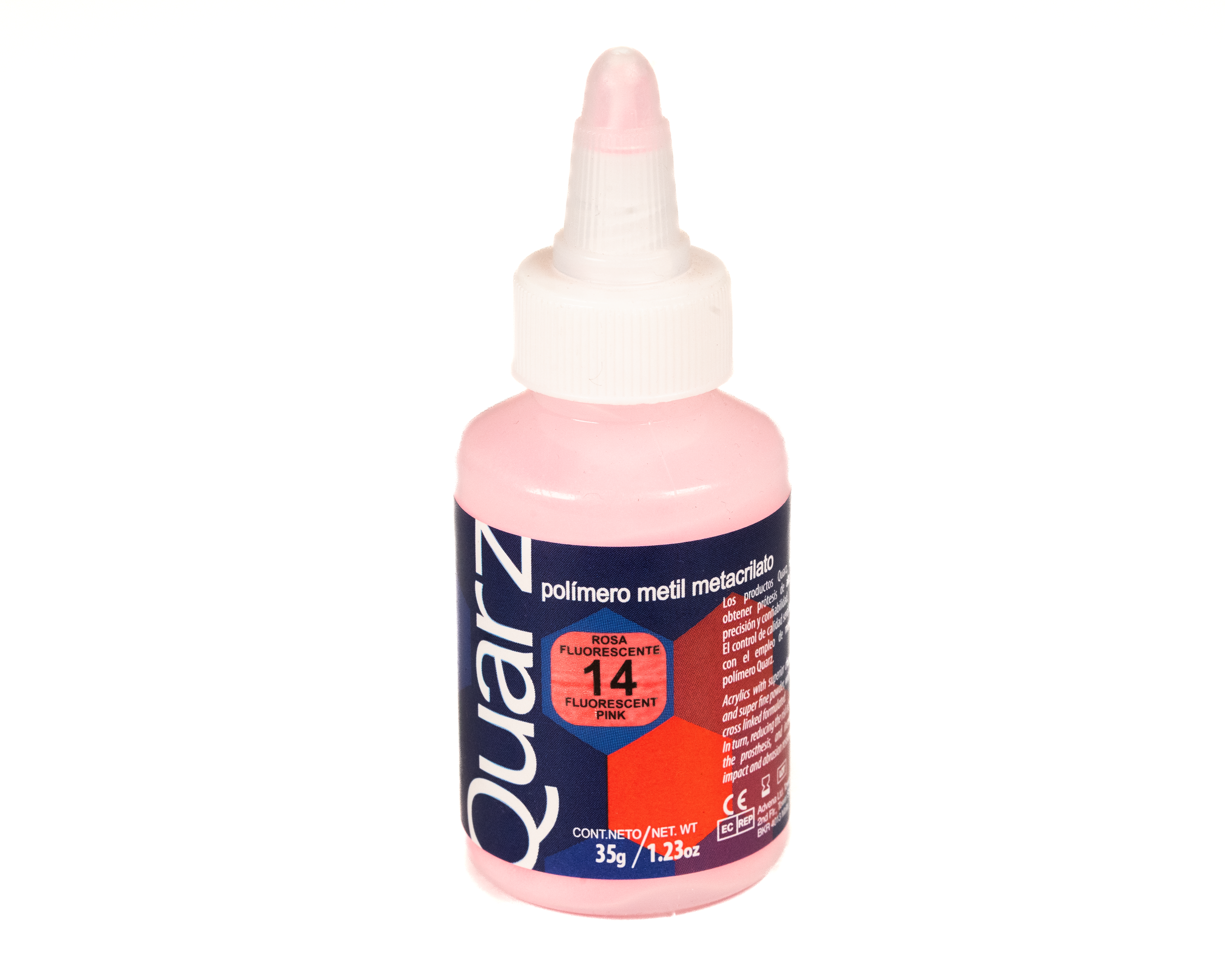 Acrilico Ortodoncia Quarz 35Gr 14 Rosa Fluorescente