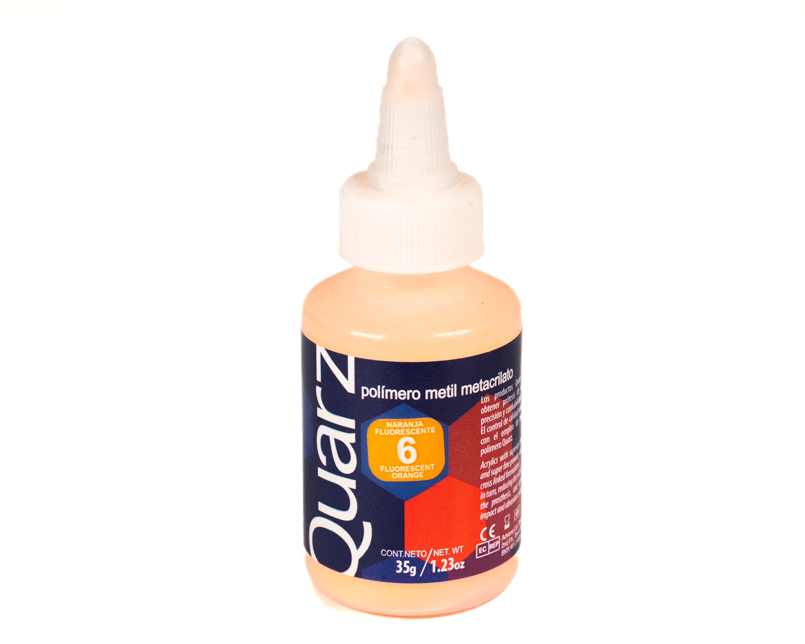 Acrilico Ortodoncia Quarz 35Gr 6 Naranja Fluorecente