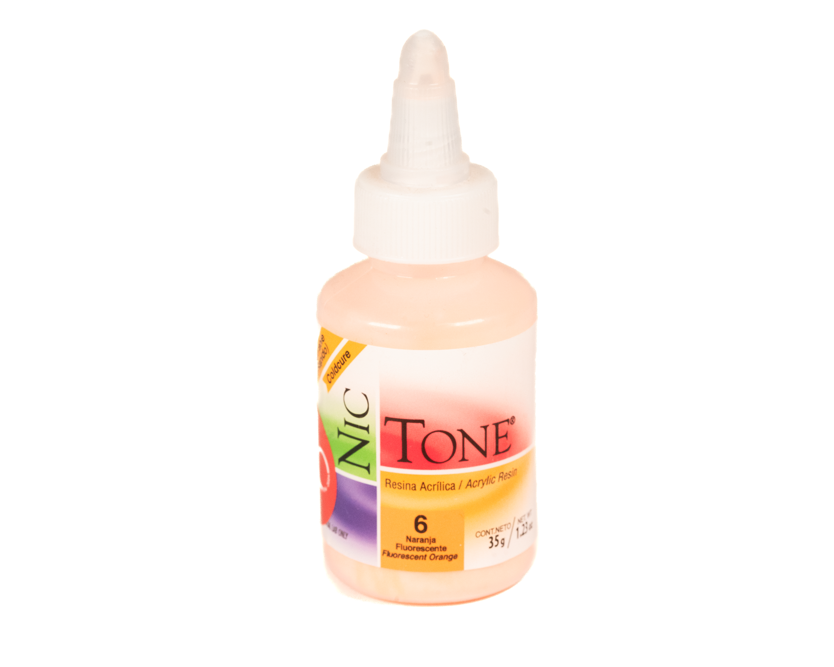 Acrilico Ortodoncia Nictone 35Gr #6 Naranja Fluorecente