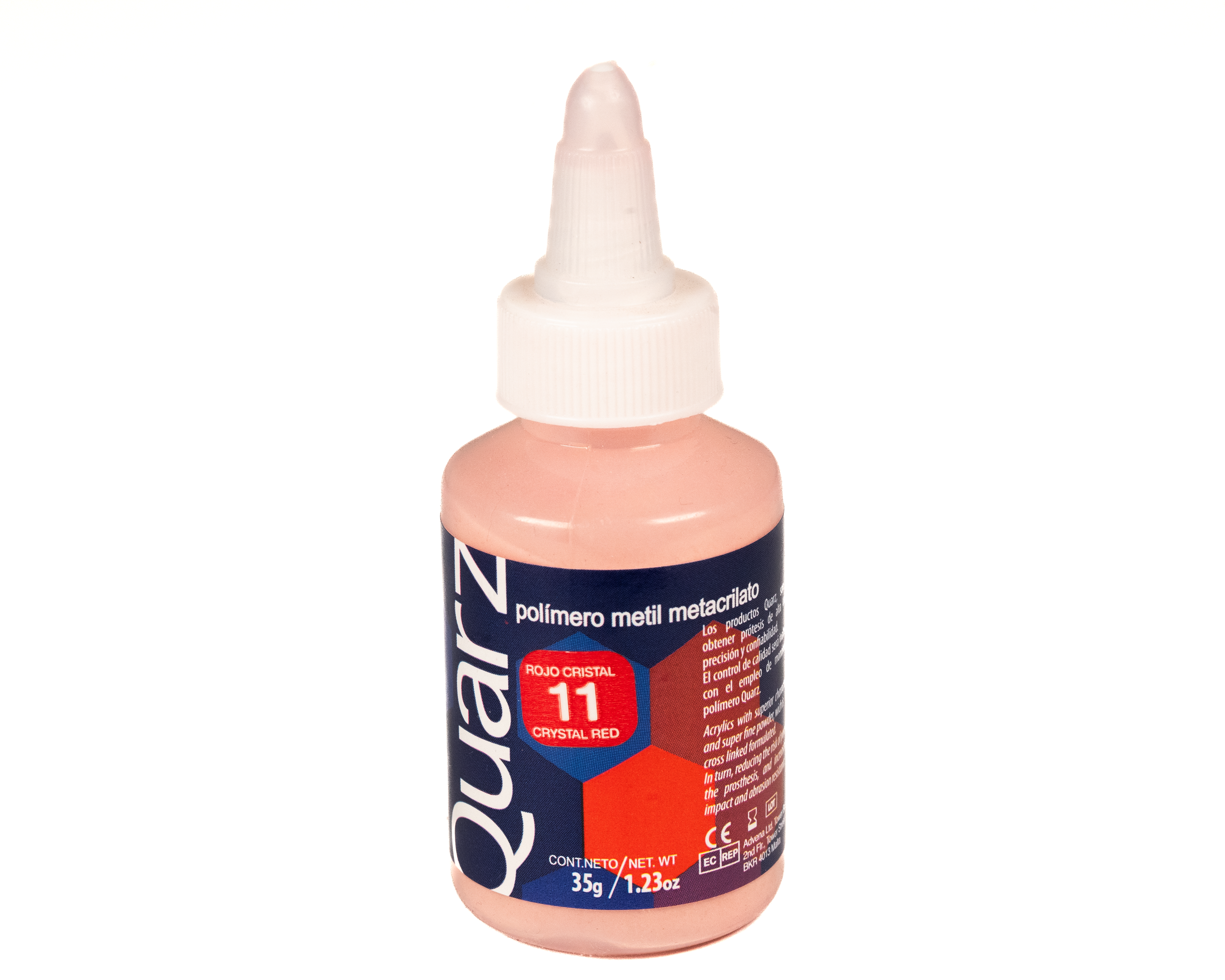 Acrilico Ortodoncia Quarz 35Gr 11 Rojo Cristal