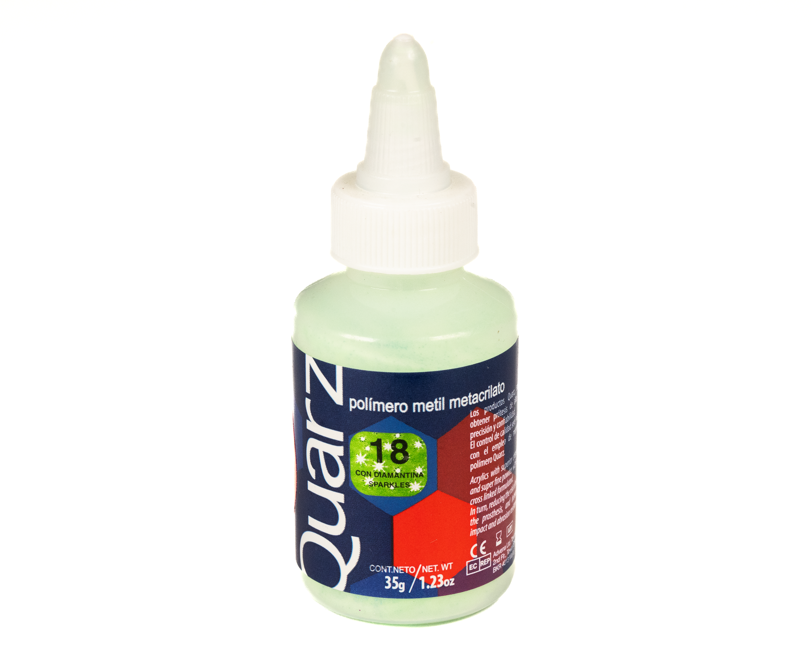 Acrilico Ortodoncia Quarz 35Gr 18 Verde Diamantina