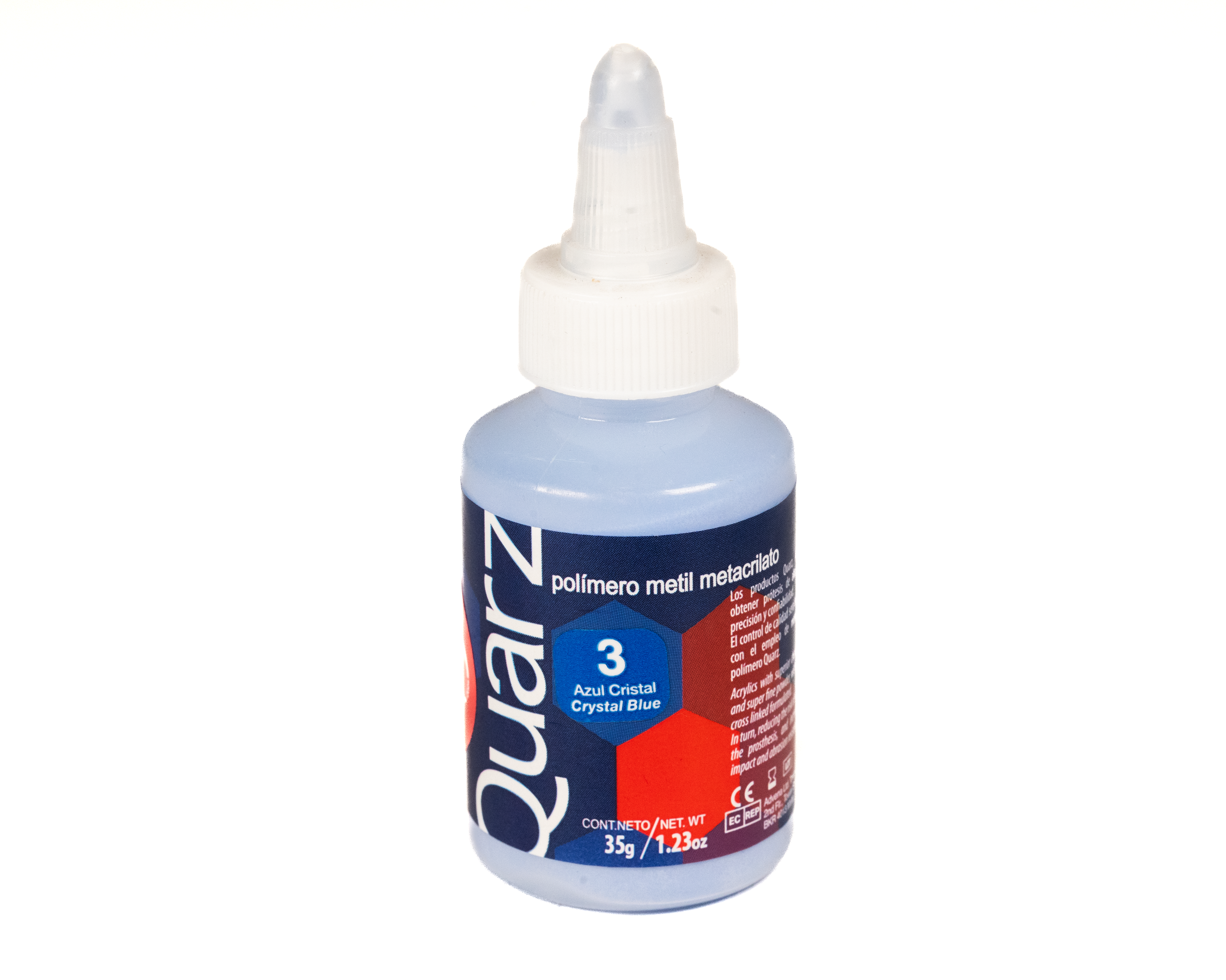 Acrilico Ortodoncia Quarz 35Gr 3 Azul Cristal