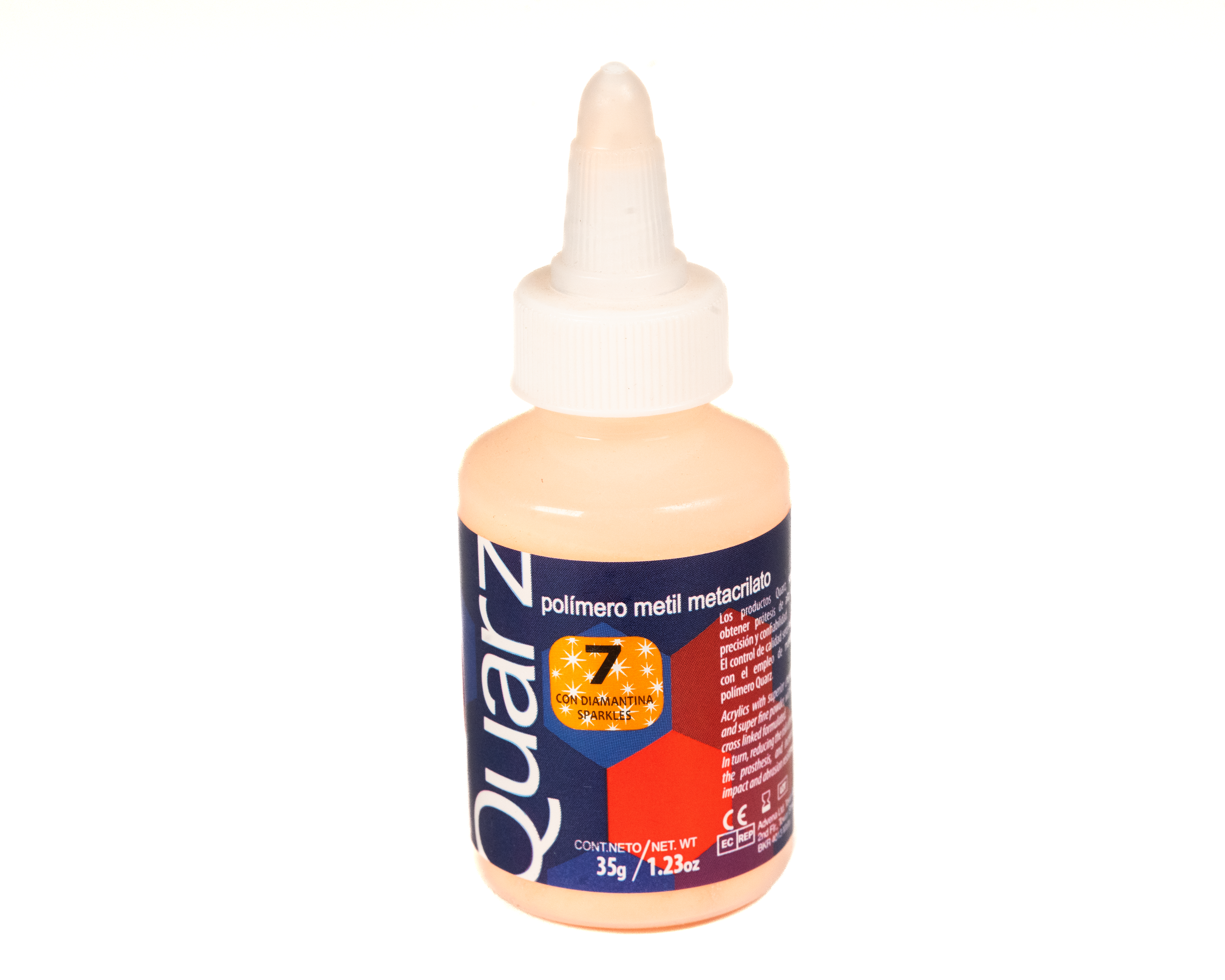 Acrilico Ortodoncia Quarz 35Gr 7 Naranja Diamantina