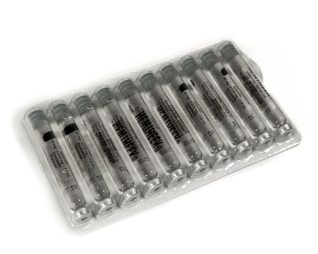 Anestesia Newtheek vidrio - lidocaina c/ epinefrina 2% - pz