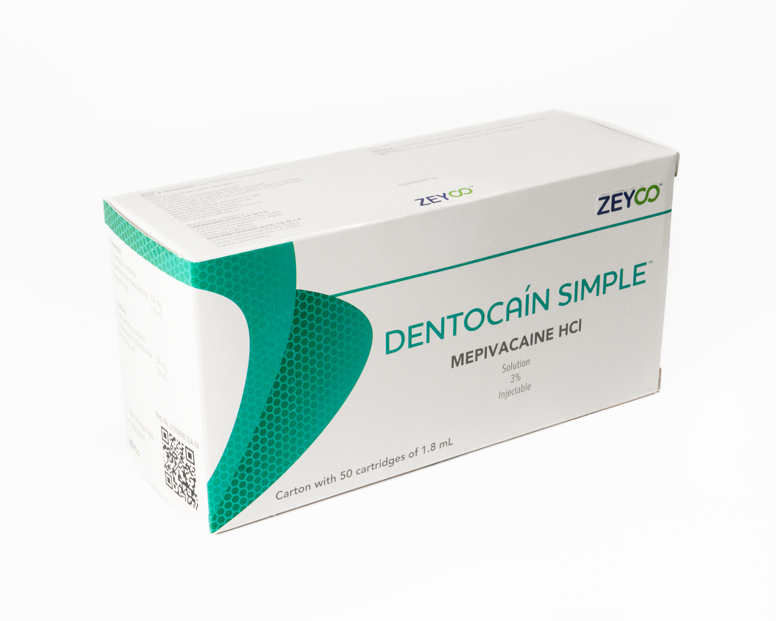 Anestesia Zeyco Dentocain - Plastico - Mepivacaina 3%