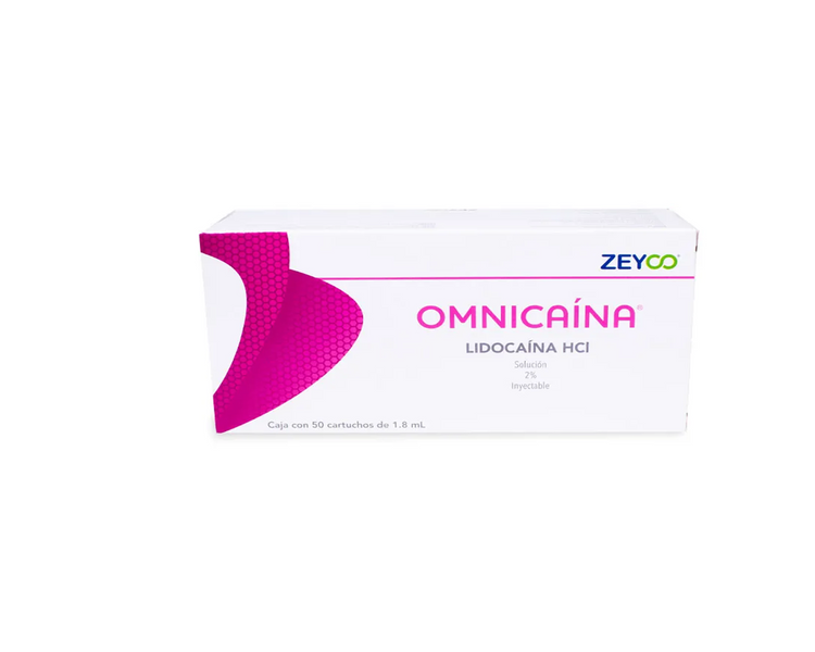 Anestesia Zeyco Omnicaina - plástico - lidocaína 2% - c/50