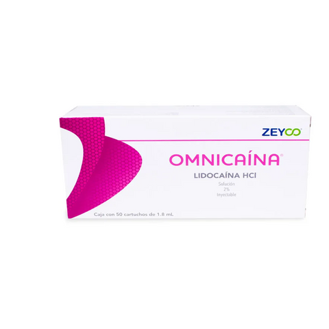 Anestesia Zeyco Omnicaina - plástico - lidocaína 2% - c/50