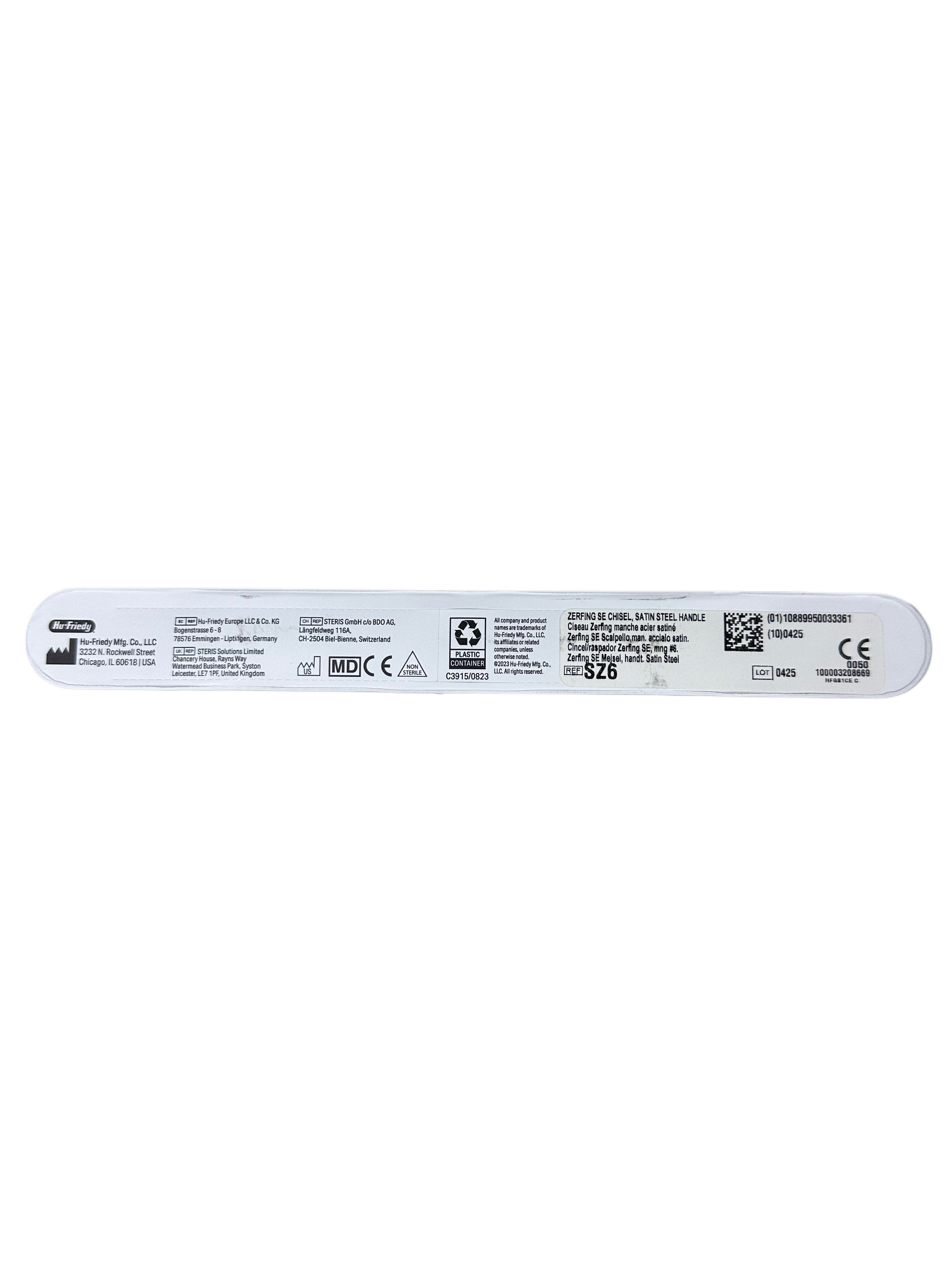 Cureta/Raspador Tipo Cincel Zerfing Mango 6 Hu Friedy SZ6
