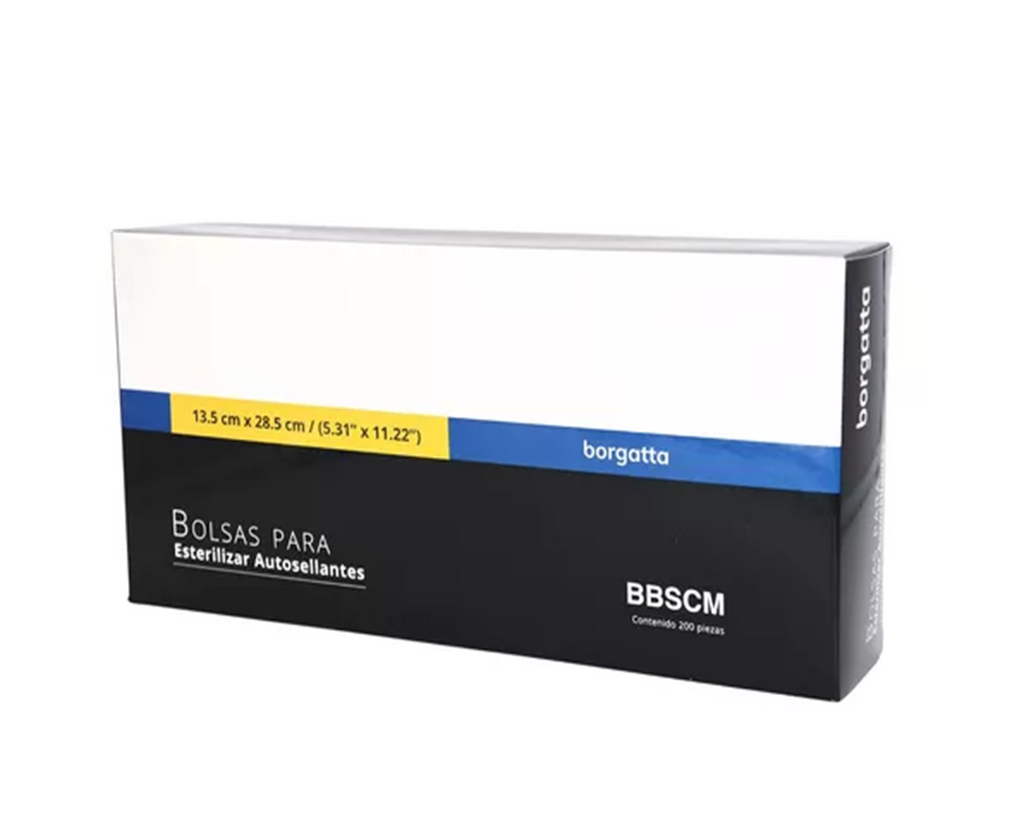 Bolsas Para Esterilizar 13.5x28.5cm Borgatta