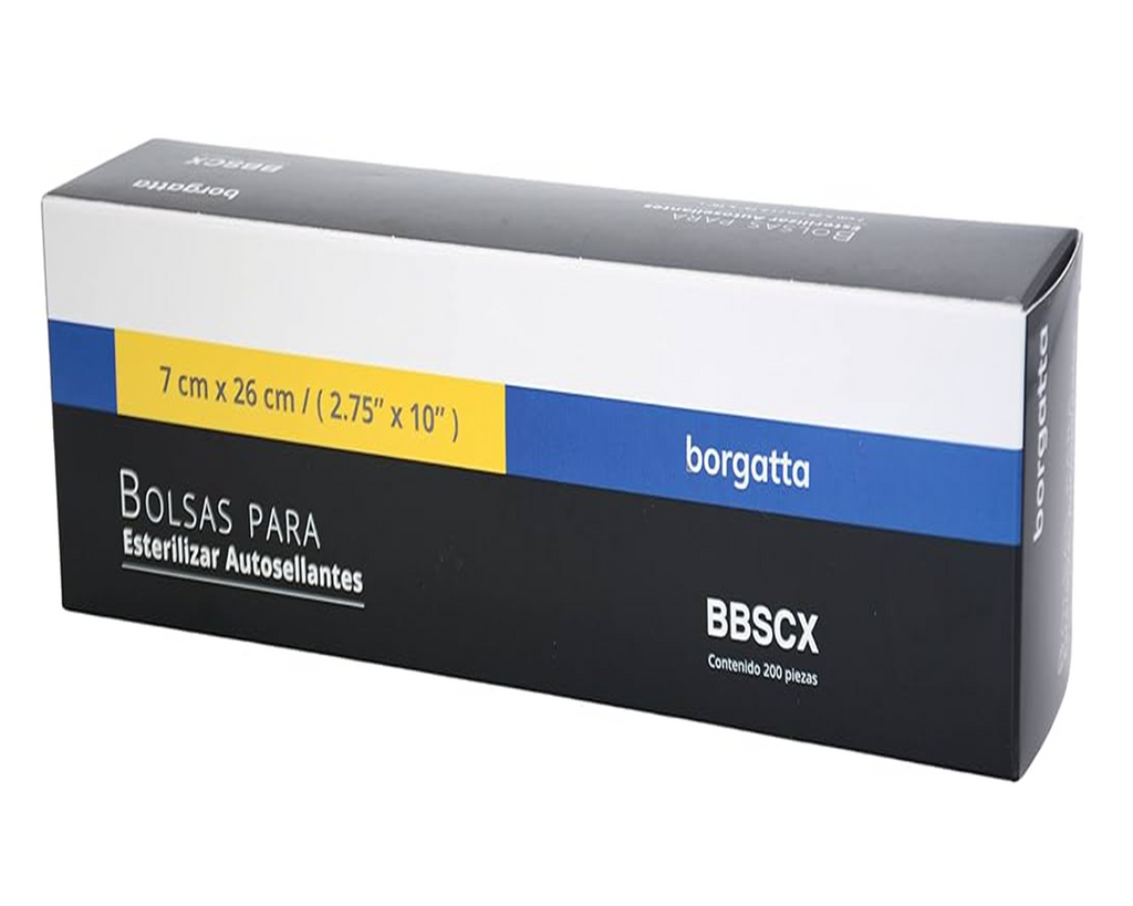 Bolsas p/esterilizar 7x26cm Borgatta