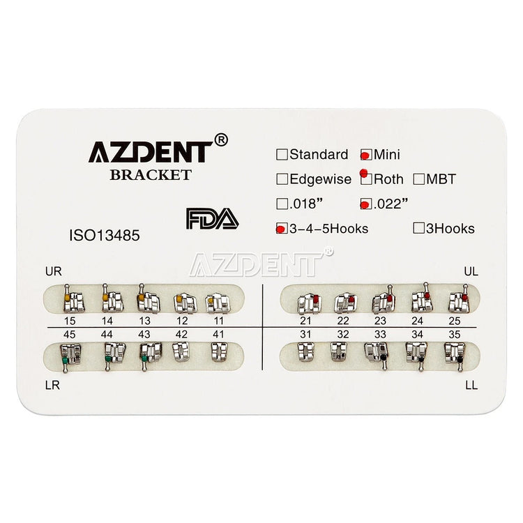 Brackets Metalicos Azdent Roth 022