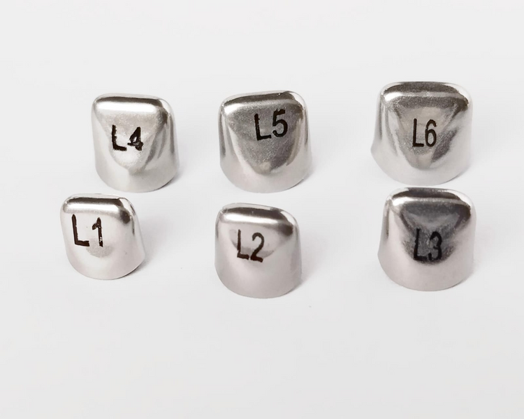 Coronas de Acero de Cromo Anteriores Infantiles