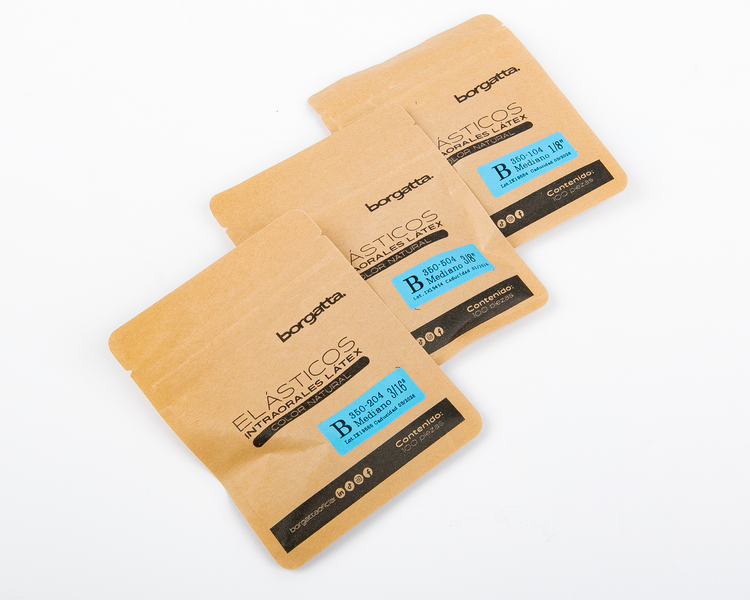 Elásticos Intraorales Latex Bolsa C/100 Borgatta
