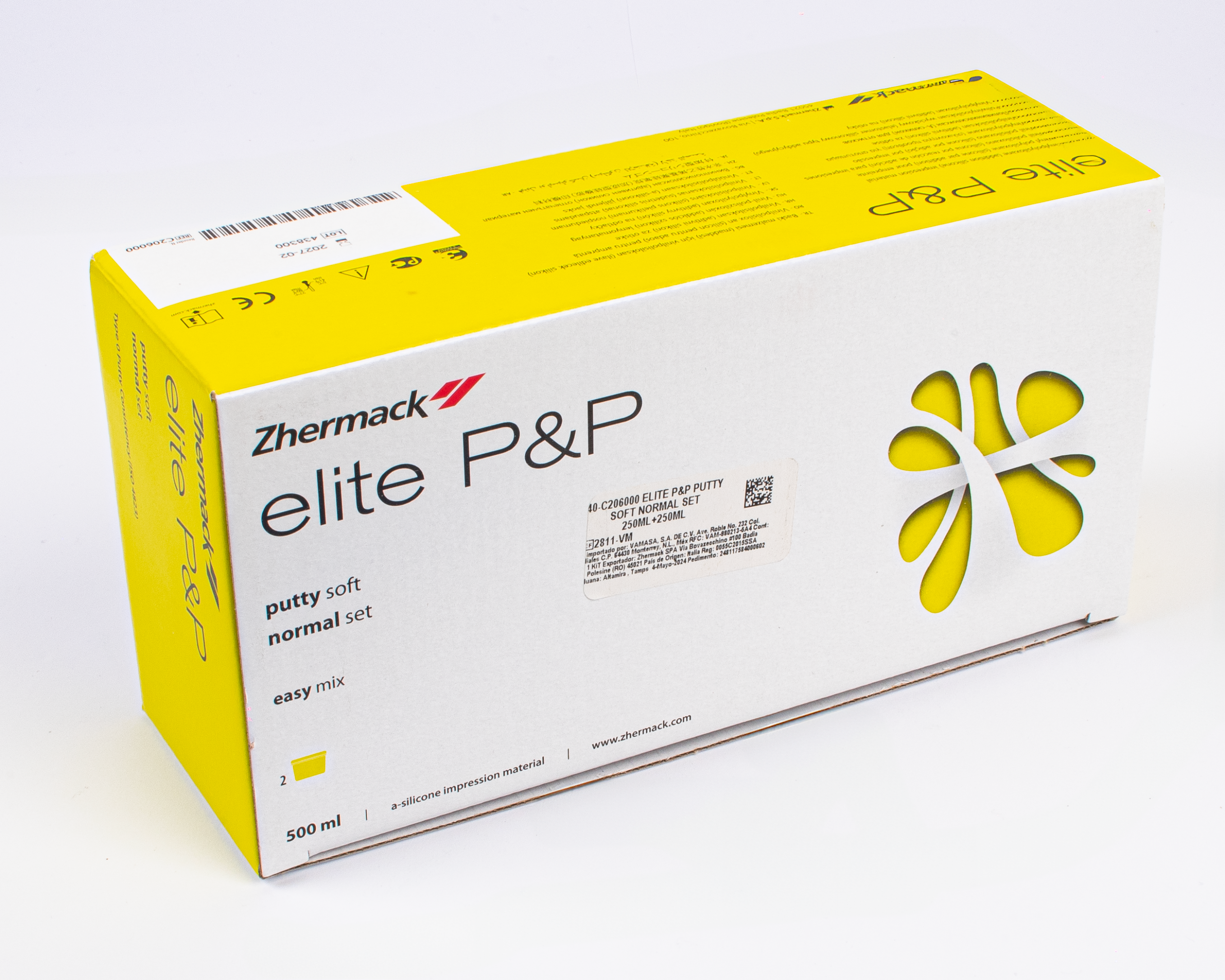 Masilla Elite P&P Putty Soft Normal Set Zhermack Silicona
