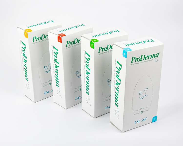 Guantes Examen Latex C/100 Proderma