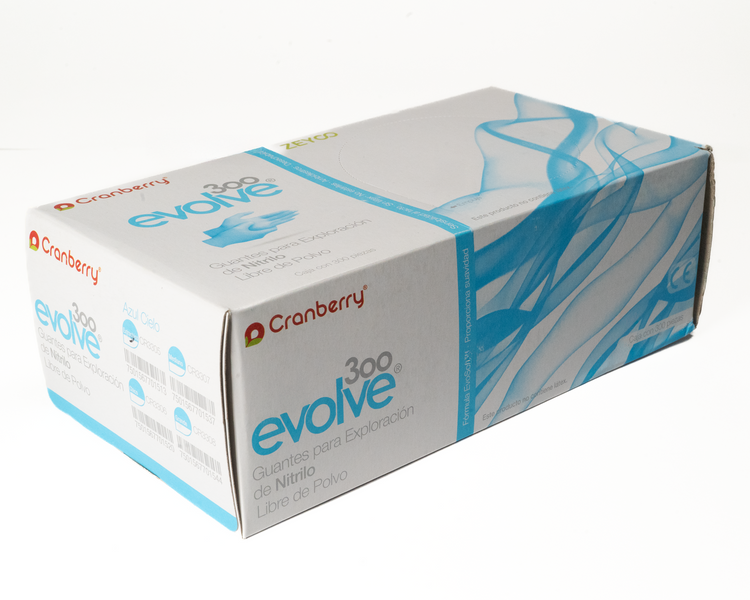 Guantes Nitrilo Evolve 300 Azul Cielo