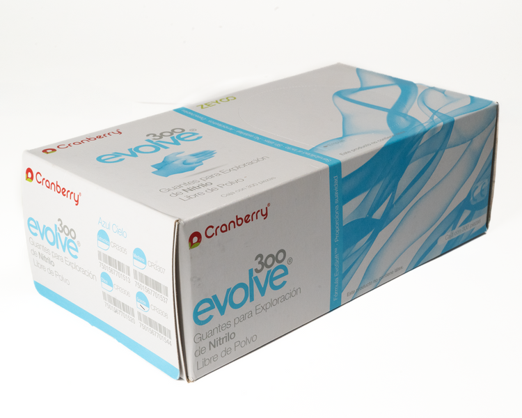 Guantes Nitrilo Evolve 300 Azul Cielo