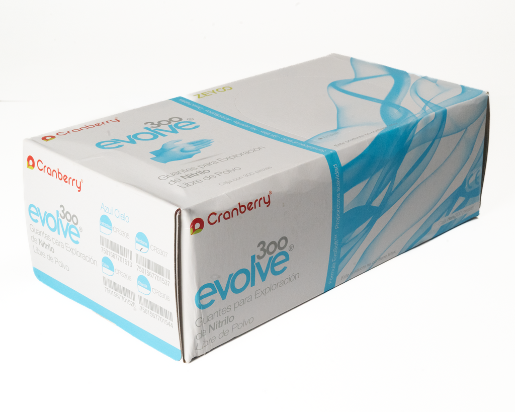 Guantes Nitrilo Evolve 300 Azul Cielo