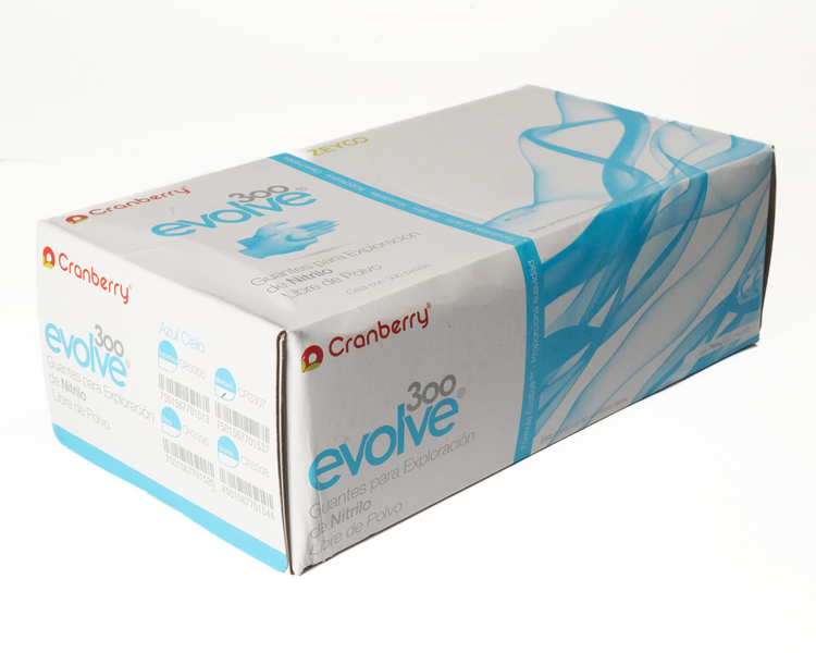 Guantes Nitrilo Evolve 300 Azul Cielo