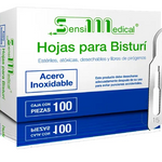 Hoja De Bisturi #15 Sensimedical De Acero Al Carbon C/100