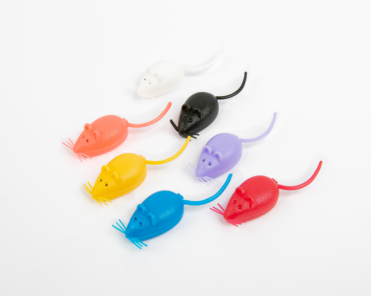 Ratones de Plastico de Colores PZ Borgatta