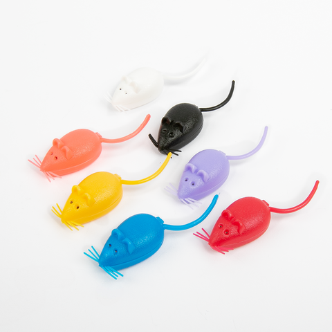 Ratones de Plastico de Colores PZ Borgatta
