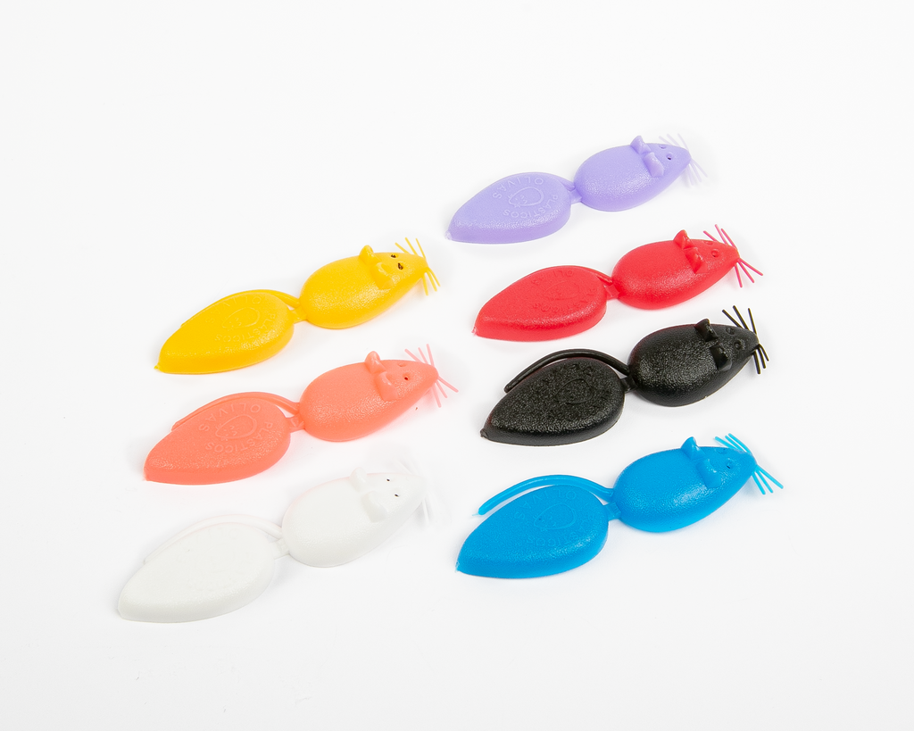 Ratones de Plastico de Colores PZ Borgatta