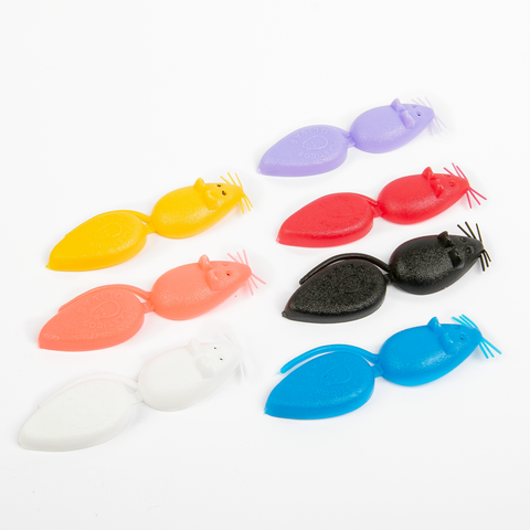 Ratones de Plastico de Colores PZ Borgatta