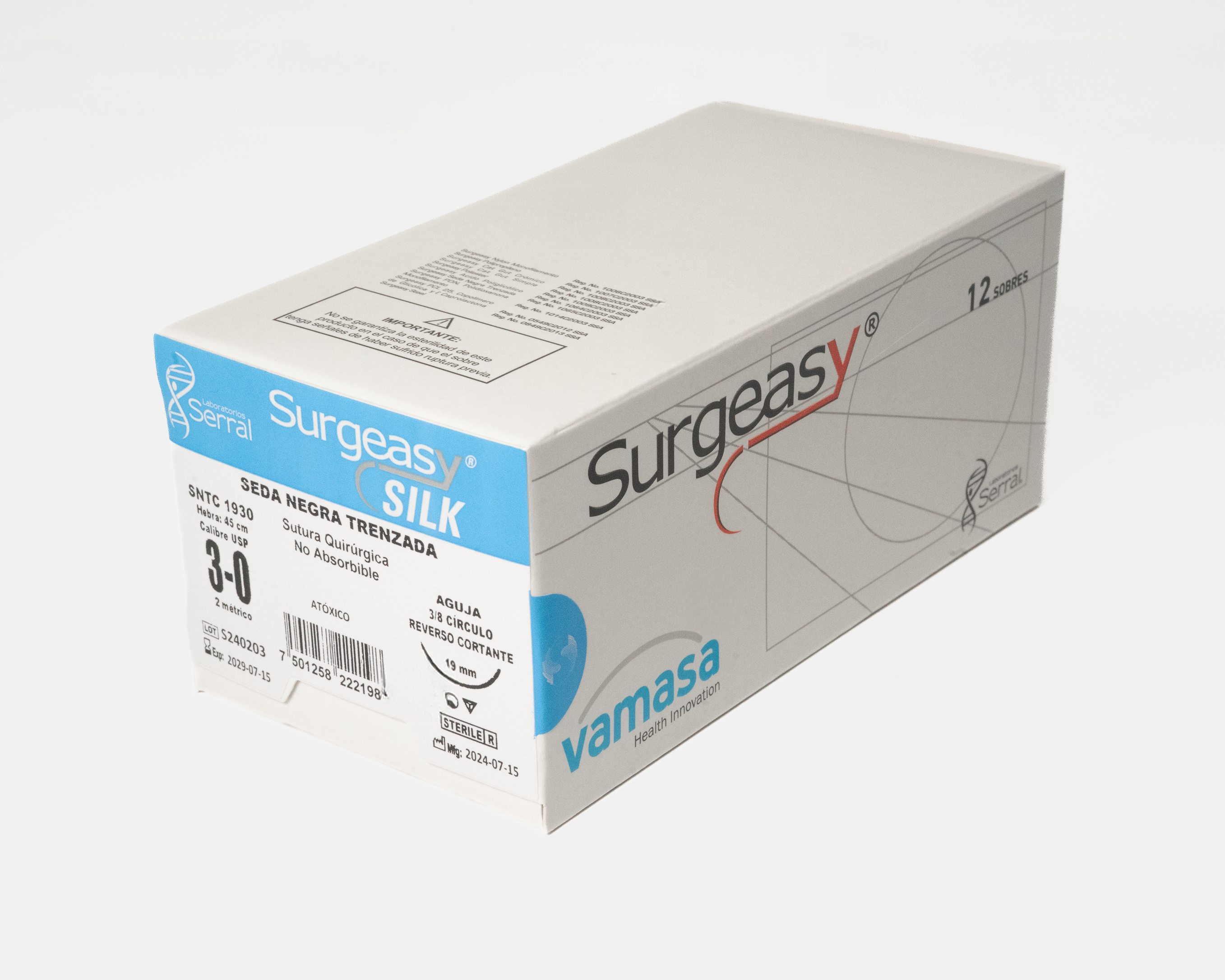 Sutura Surgeasy No Absorbible - Seda Negra