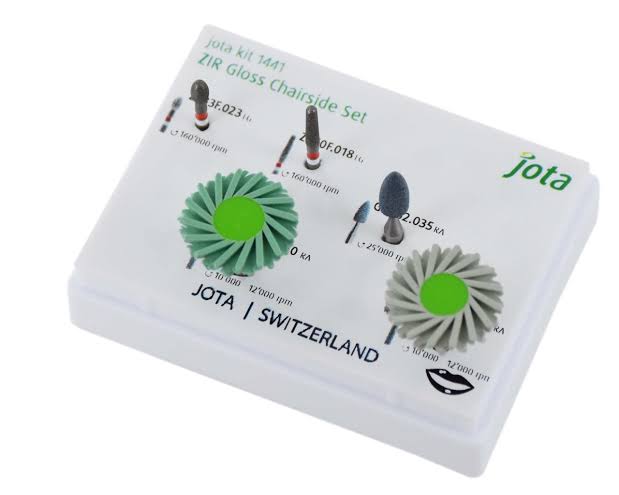 Kit 1441 Fresas de Zirconia Gloss para Ajuste y Pulido Intraoral - JOTA