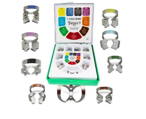 Estuche Grapas Hysolate Fiesta Clamp Set Colores c/9