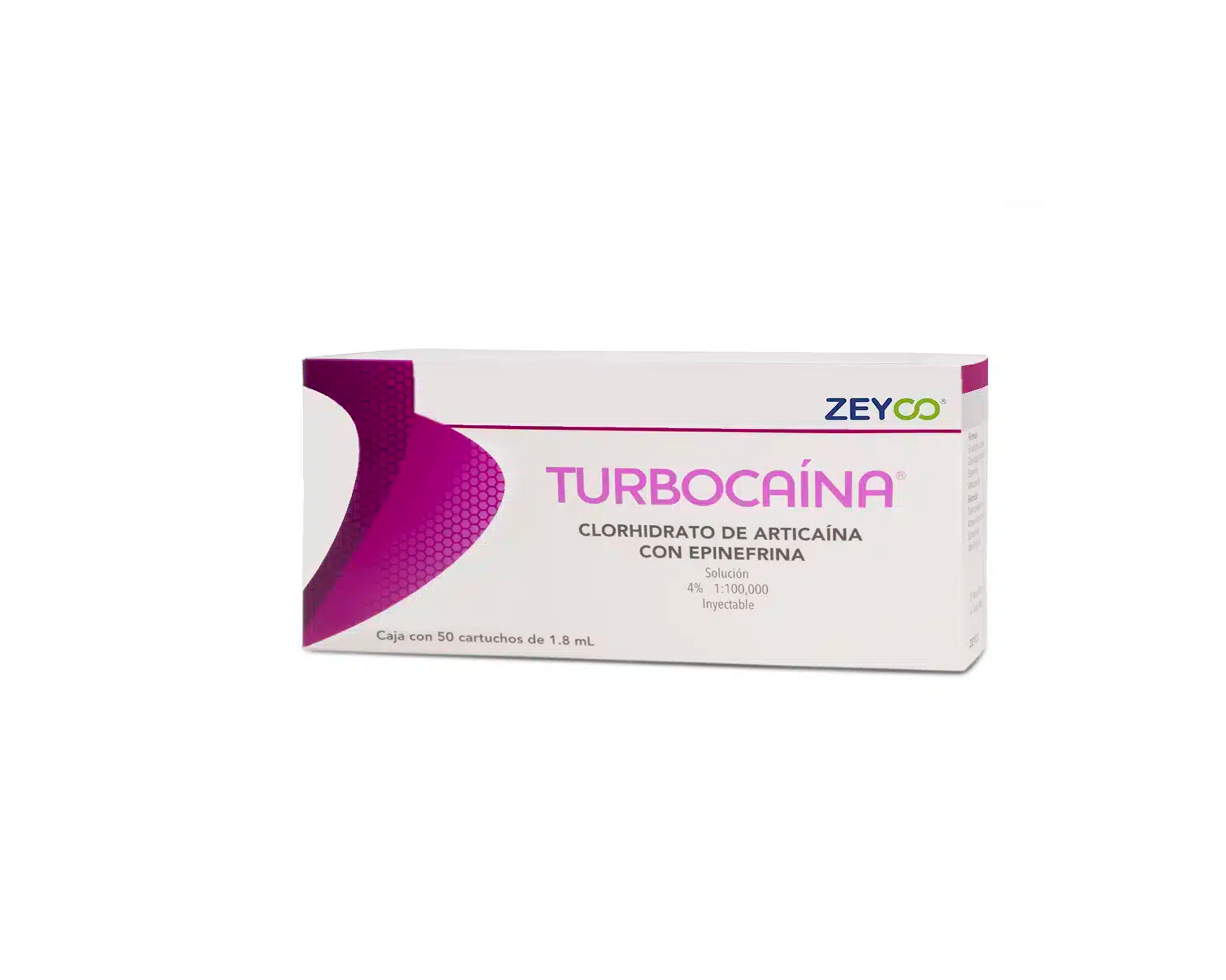 Anestesia Zeyco Turbocaina - Plastico - Articaina C/Epinefrina 4%